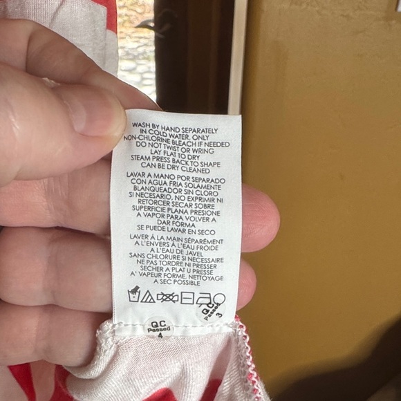 CAbi Carousel Asymmetrical Red and White Striped Tank Top Size XS Oversized - Picture 12 of 12